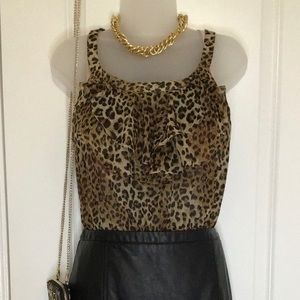 Faux leather pencil skirt